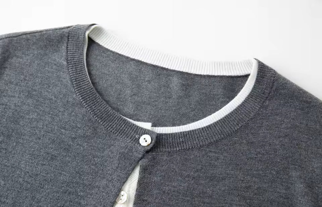 Layered Cardigan (Grey)