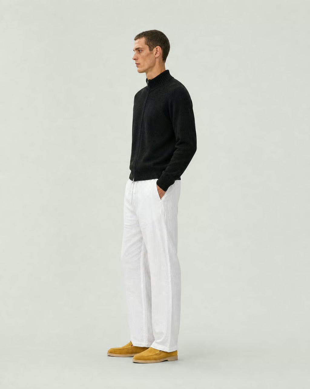 Knitted Zip-up Cardigan