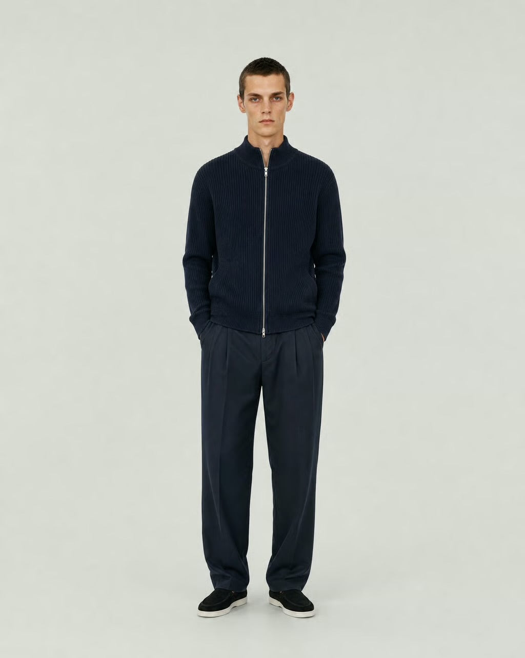 Premium Knitted Zip-Up