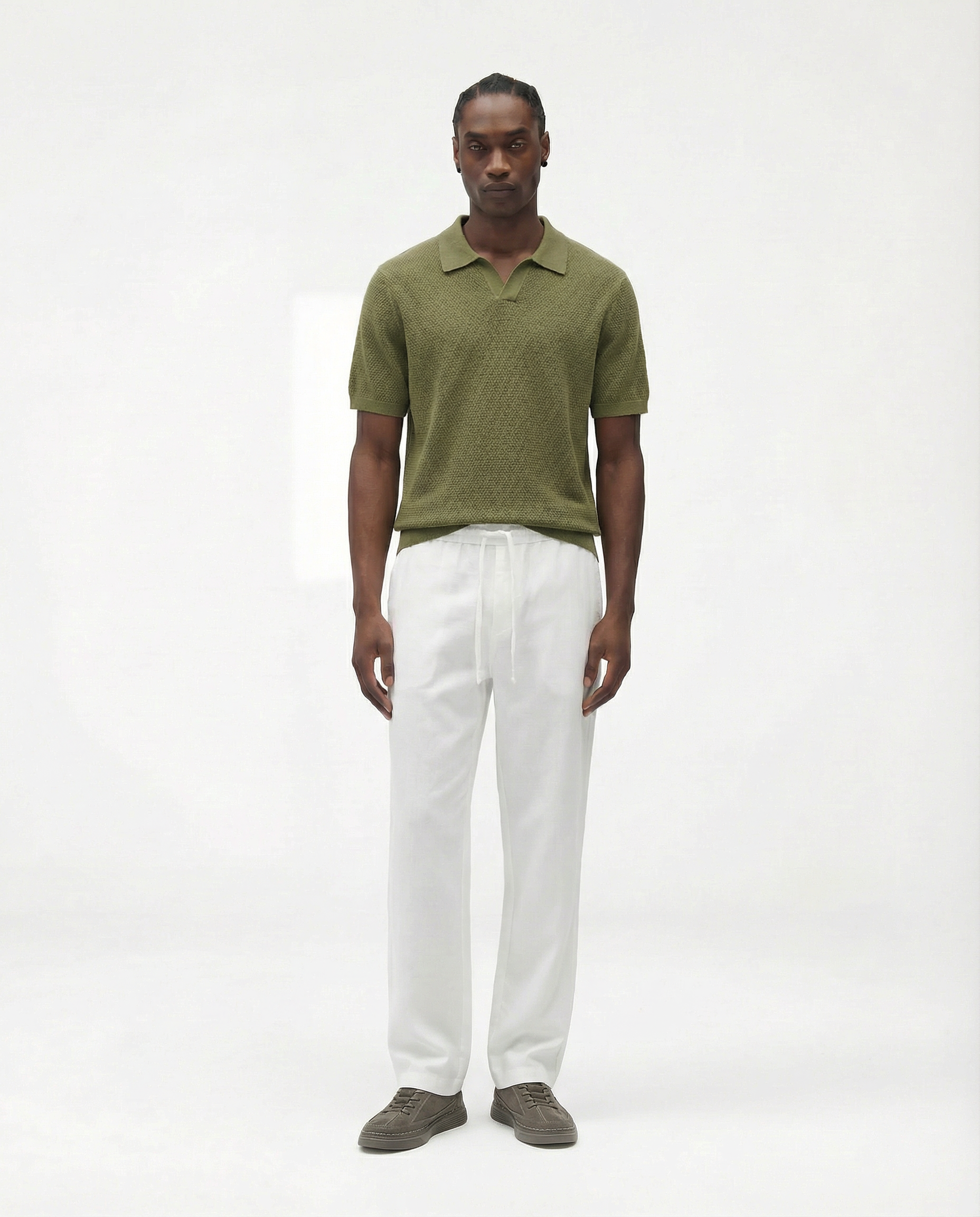 Harbor Wool Polo (Green)