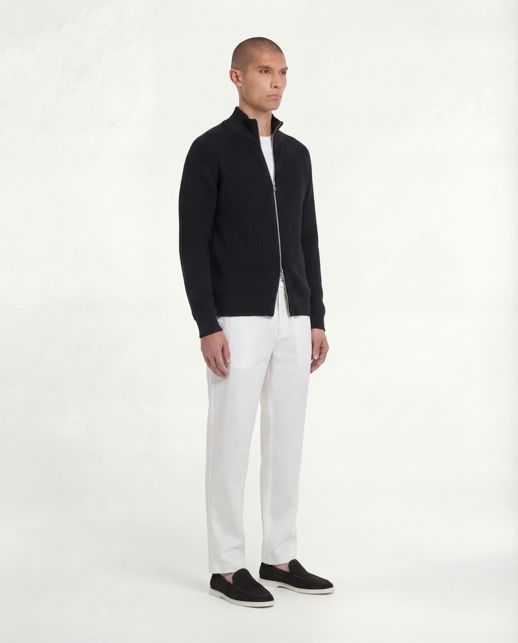Wool Knit Zipper (Black)