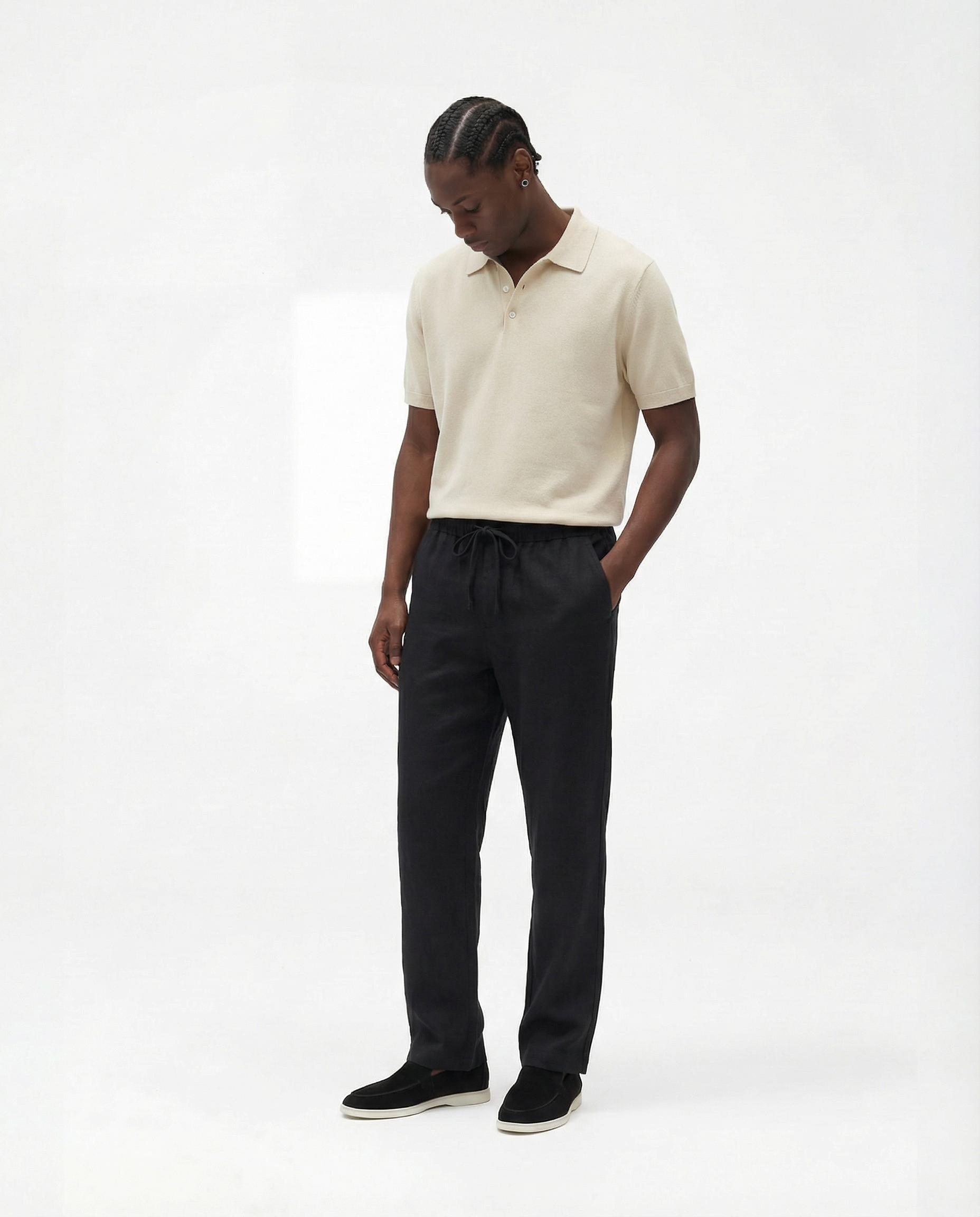 Knobbed Luxury Polo (Cream)