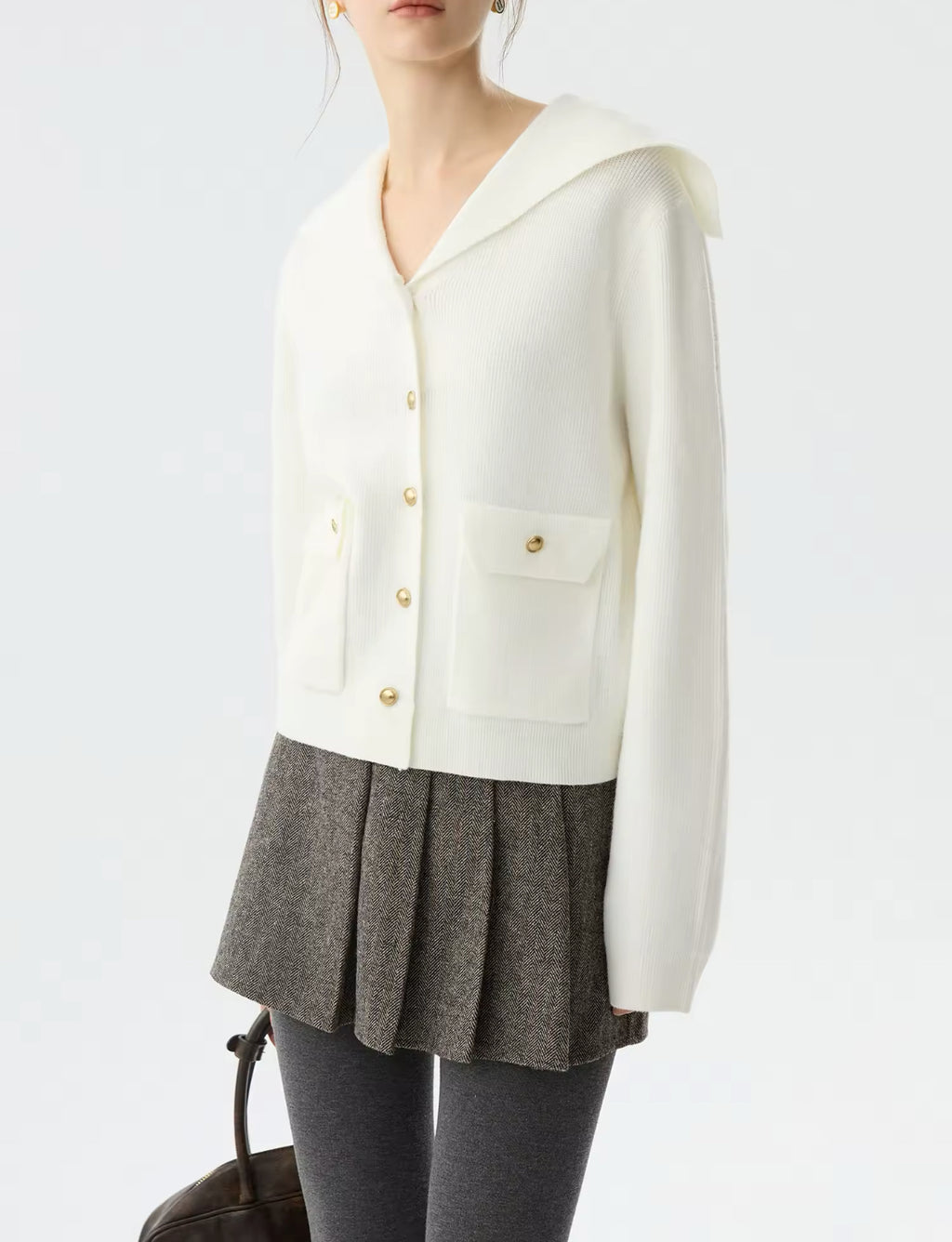 V-shaped Lapel sweater