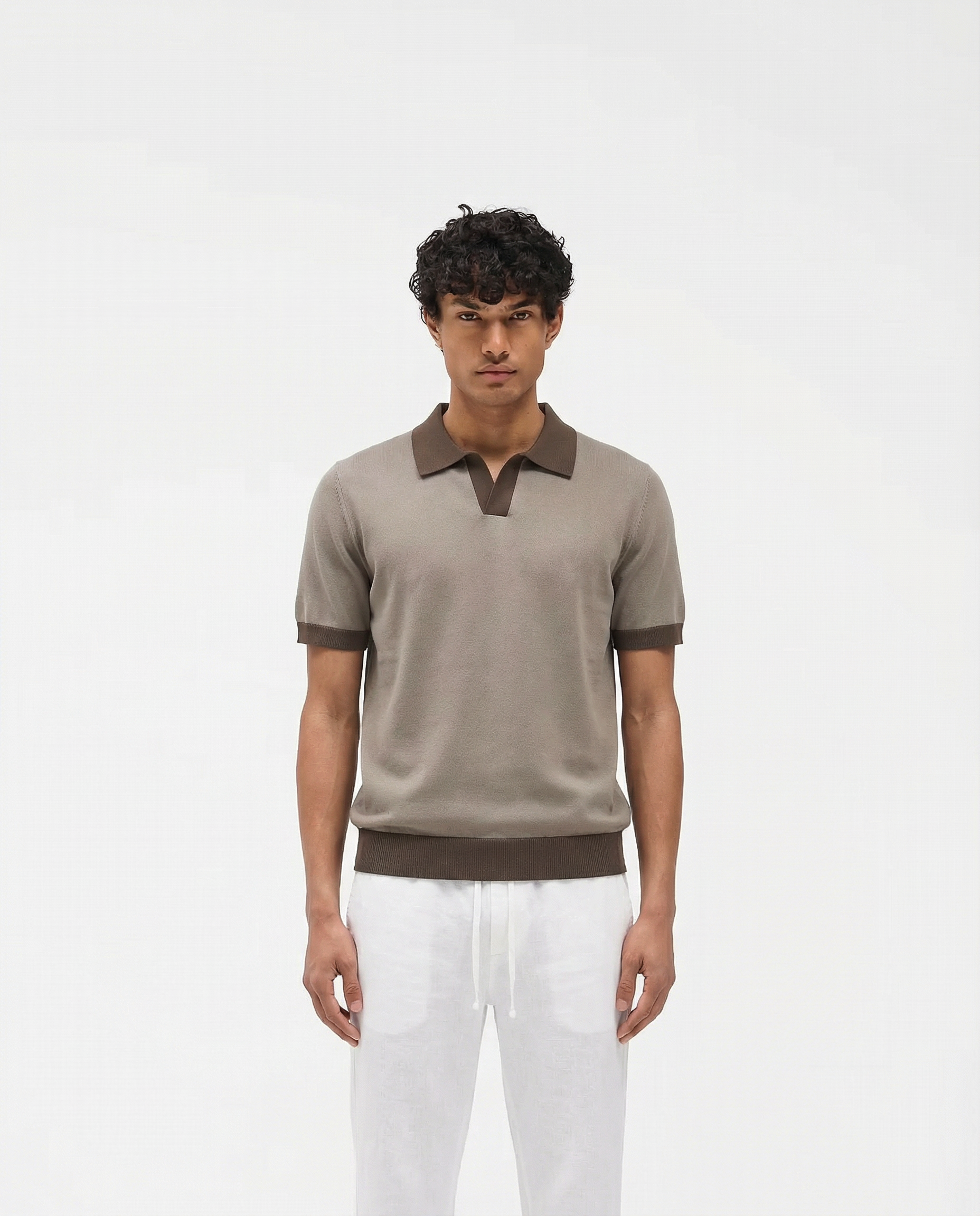 Contrast Polo (Mocha Espresso)