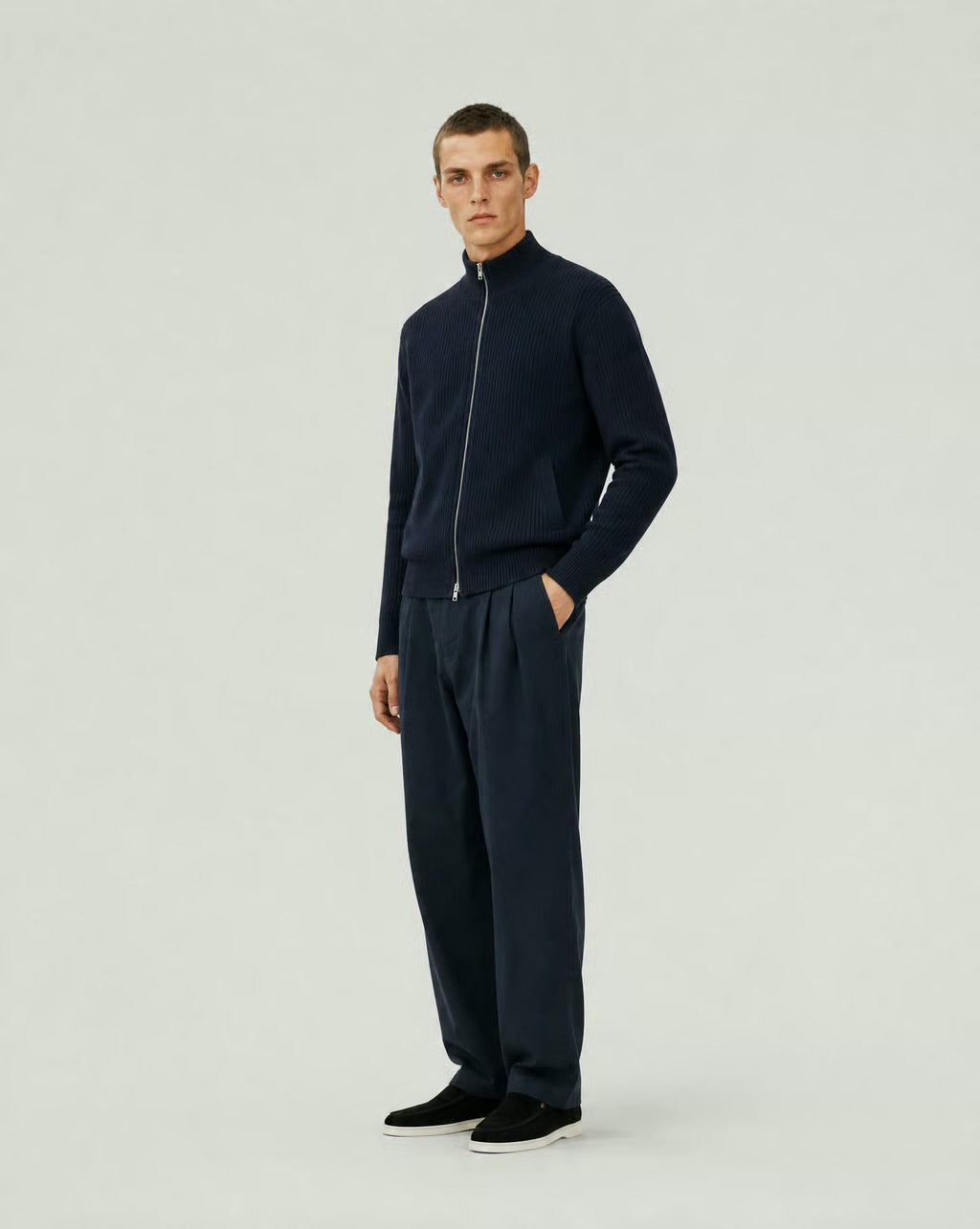 Premium Knitted Zip-Up