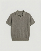 Woven Knit Polo (Brown)