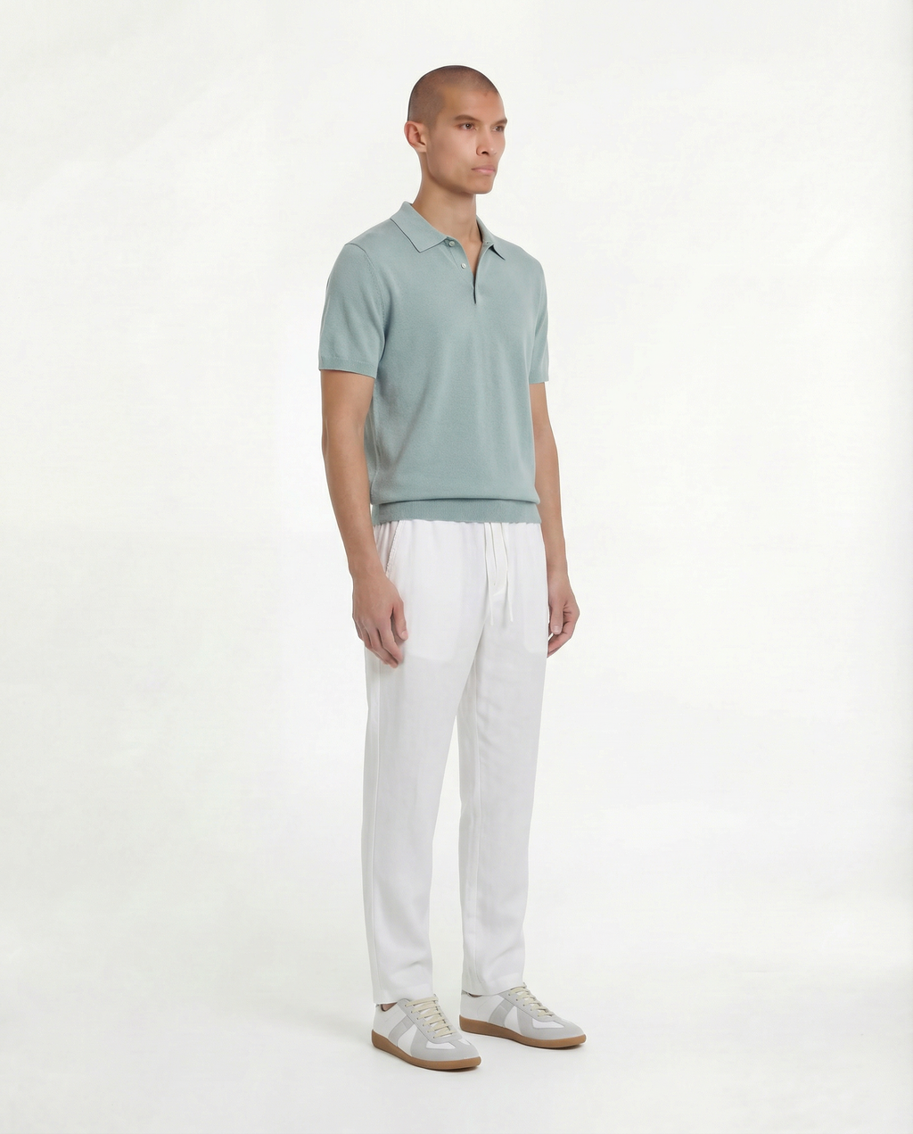 Knobbed Luxury Polo (Blue)