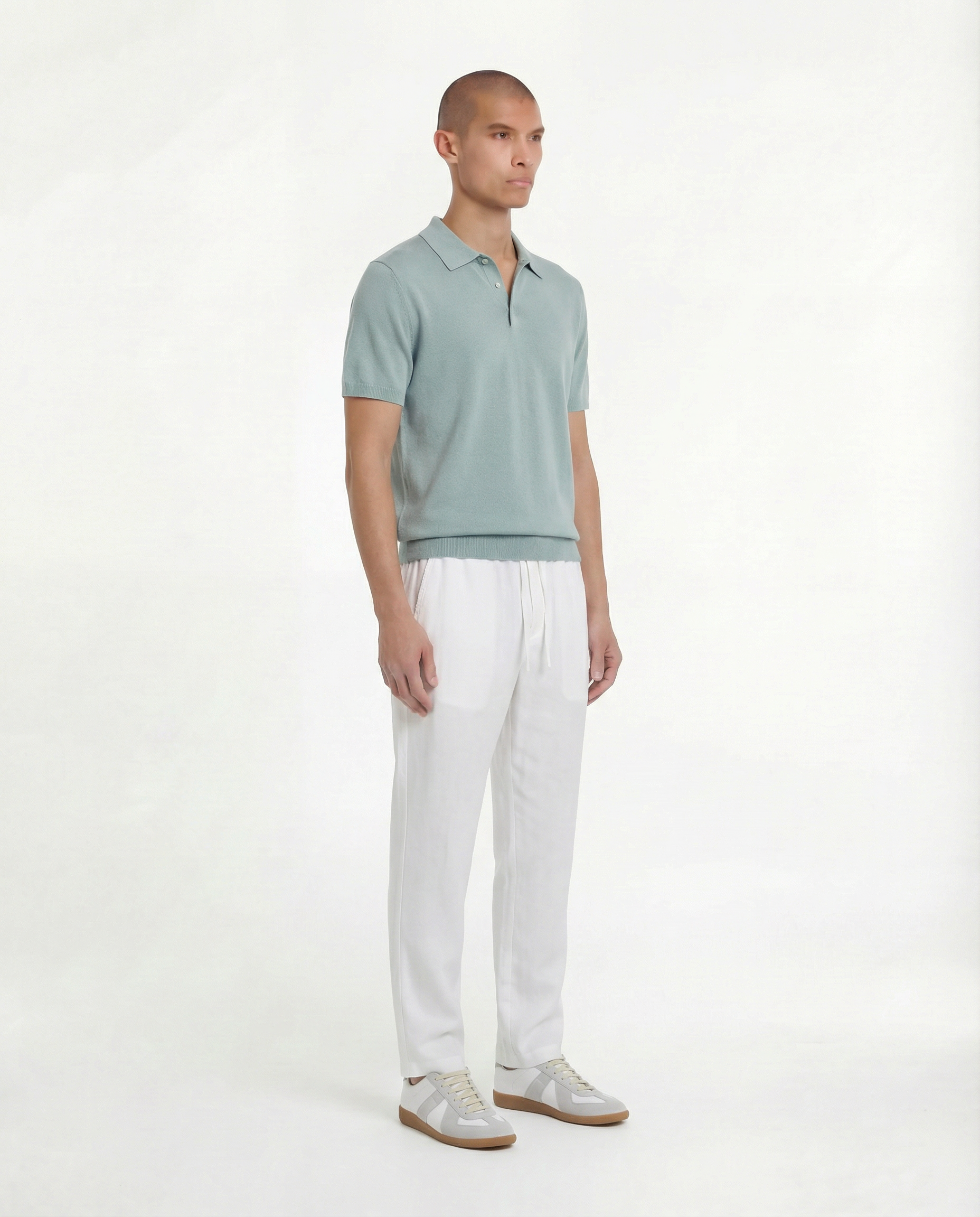 Knobbed Luxury Polo (Blue)