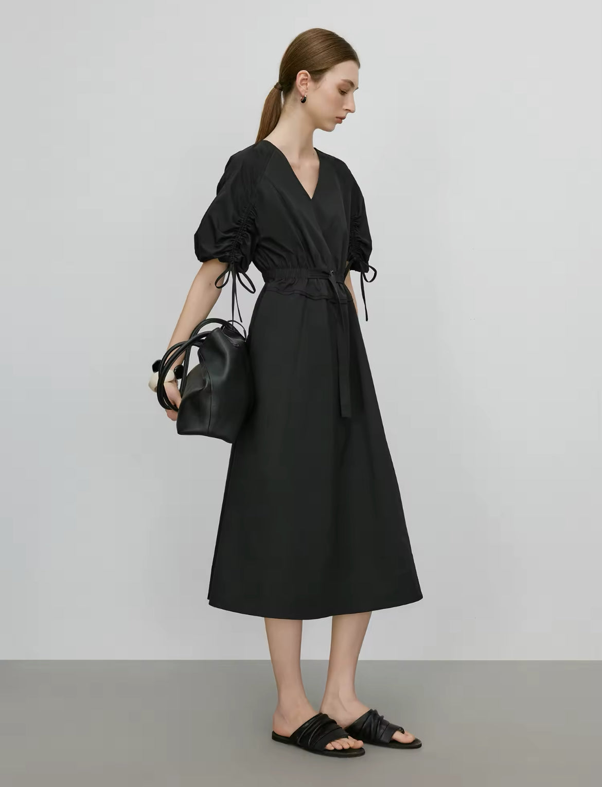 Luxe Flow Dress (Black)