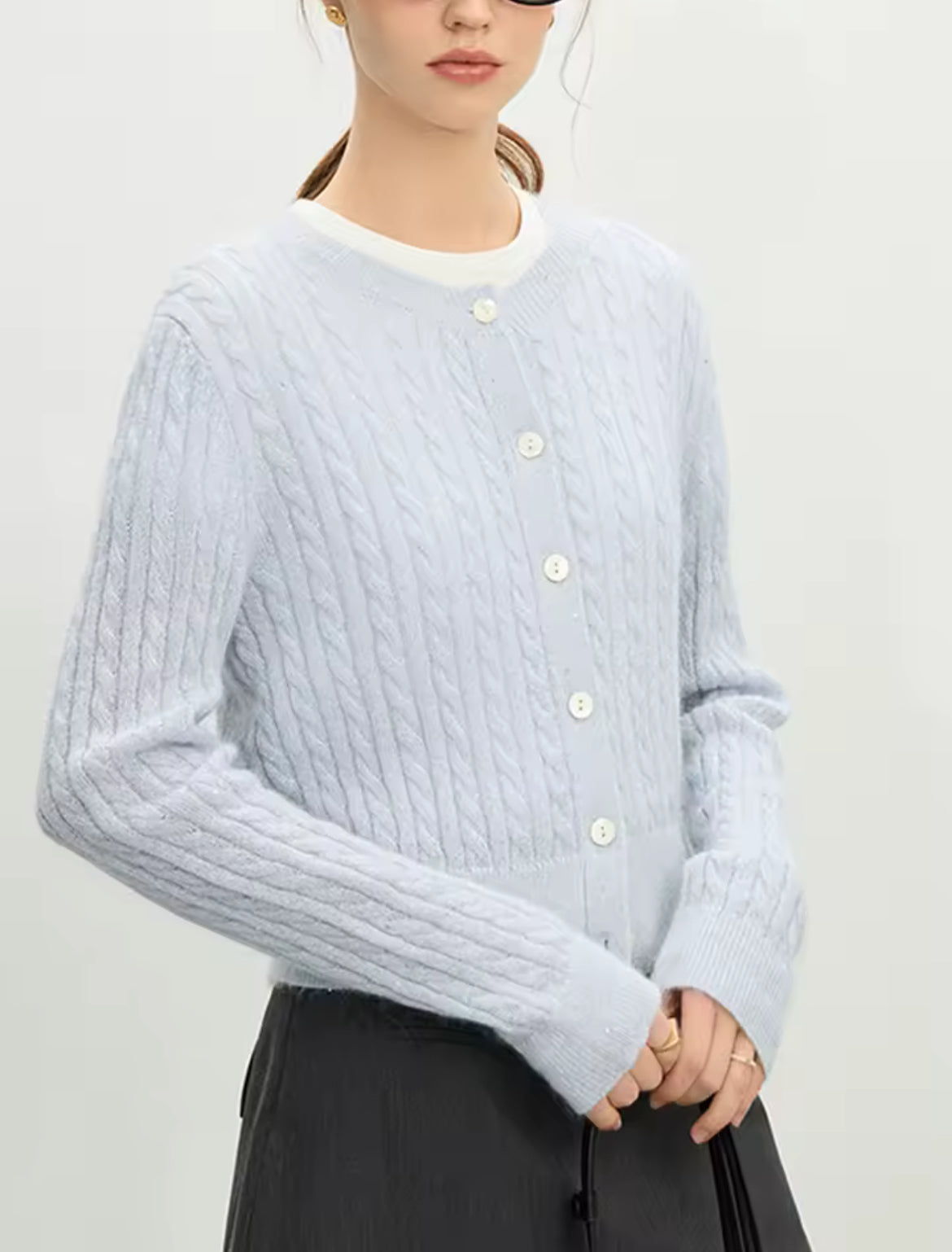Knit Cardigan (Blue)