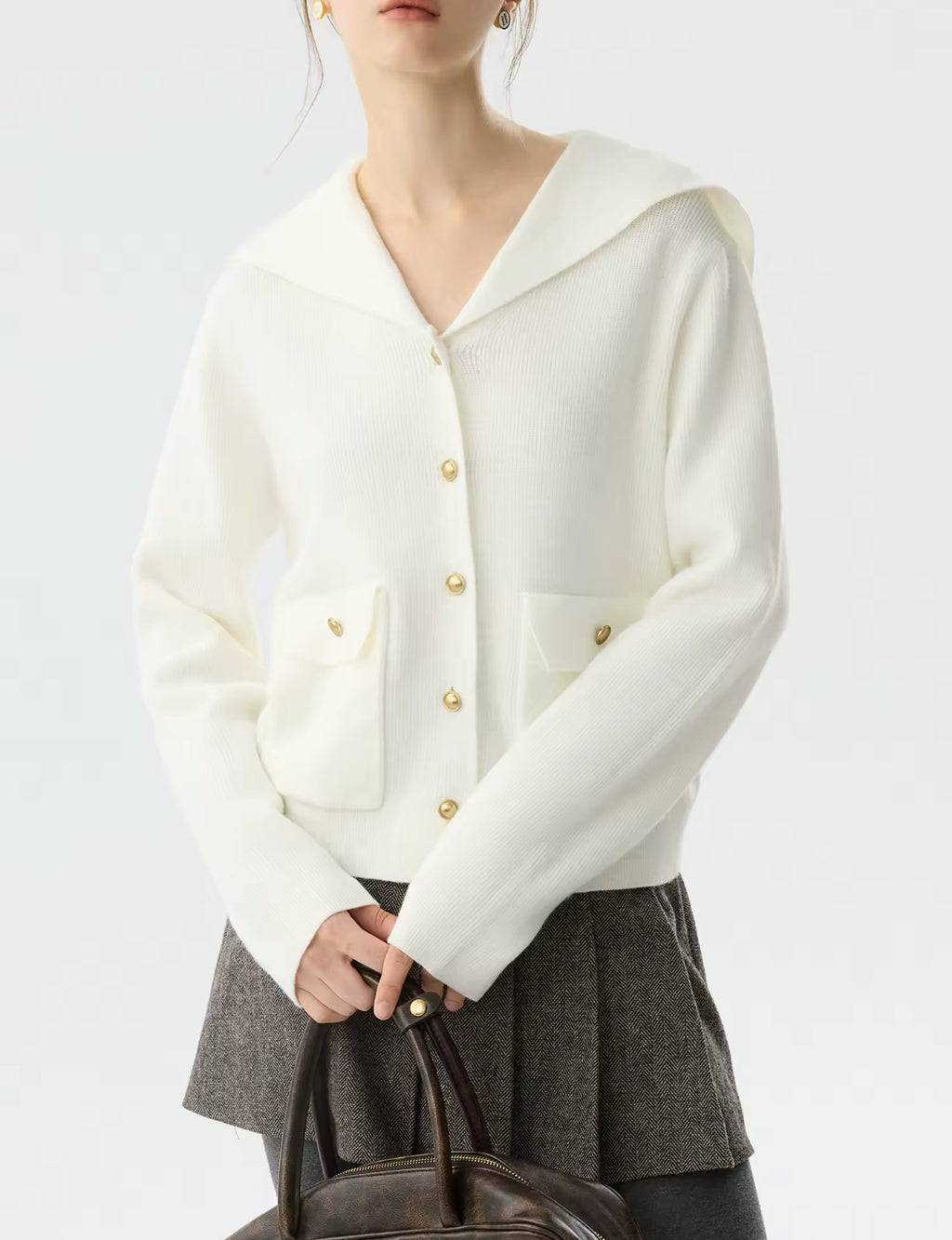 V-shaped Lapel sweater
