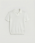 Woven Knit Polo (White)
