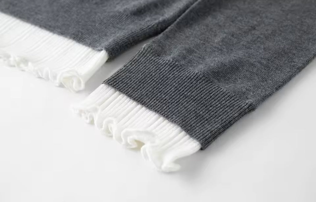 Layered Cardigan (Grey)