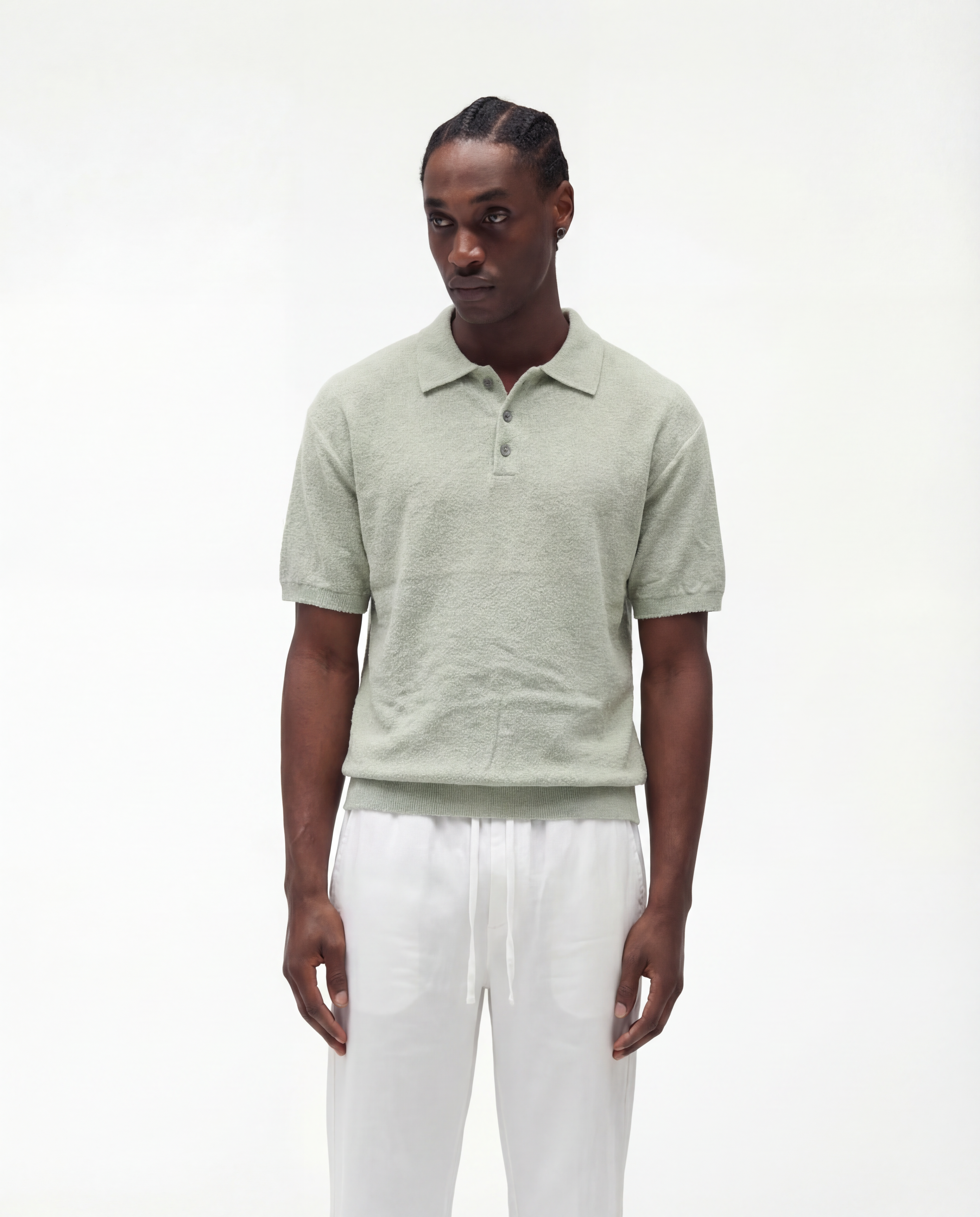 Knitted Polo (Mint)
