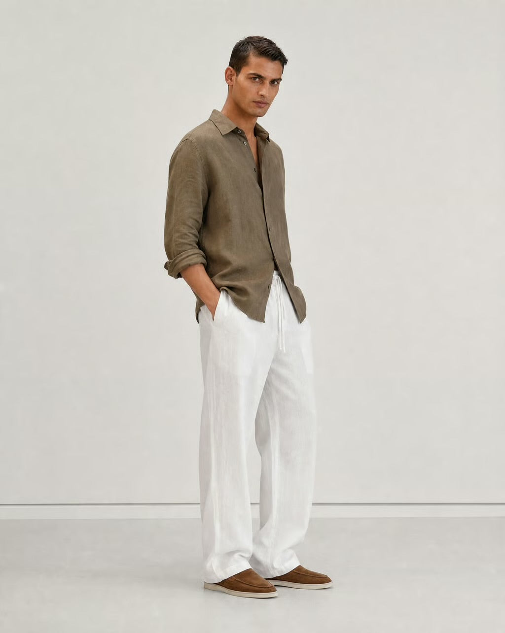 Linen Shirt (Camel)