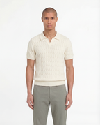 Patterned Polo (White)