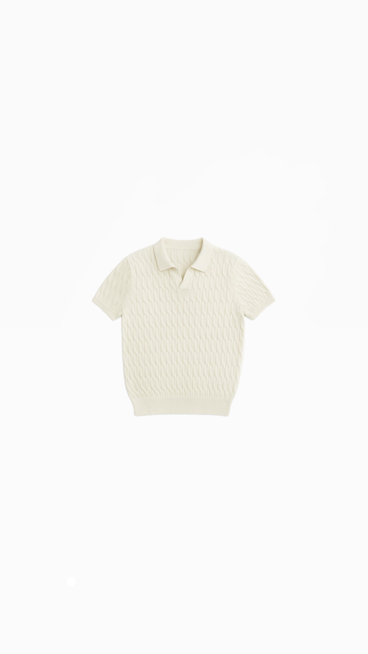 Patterned Polo (White)