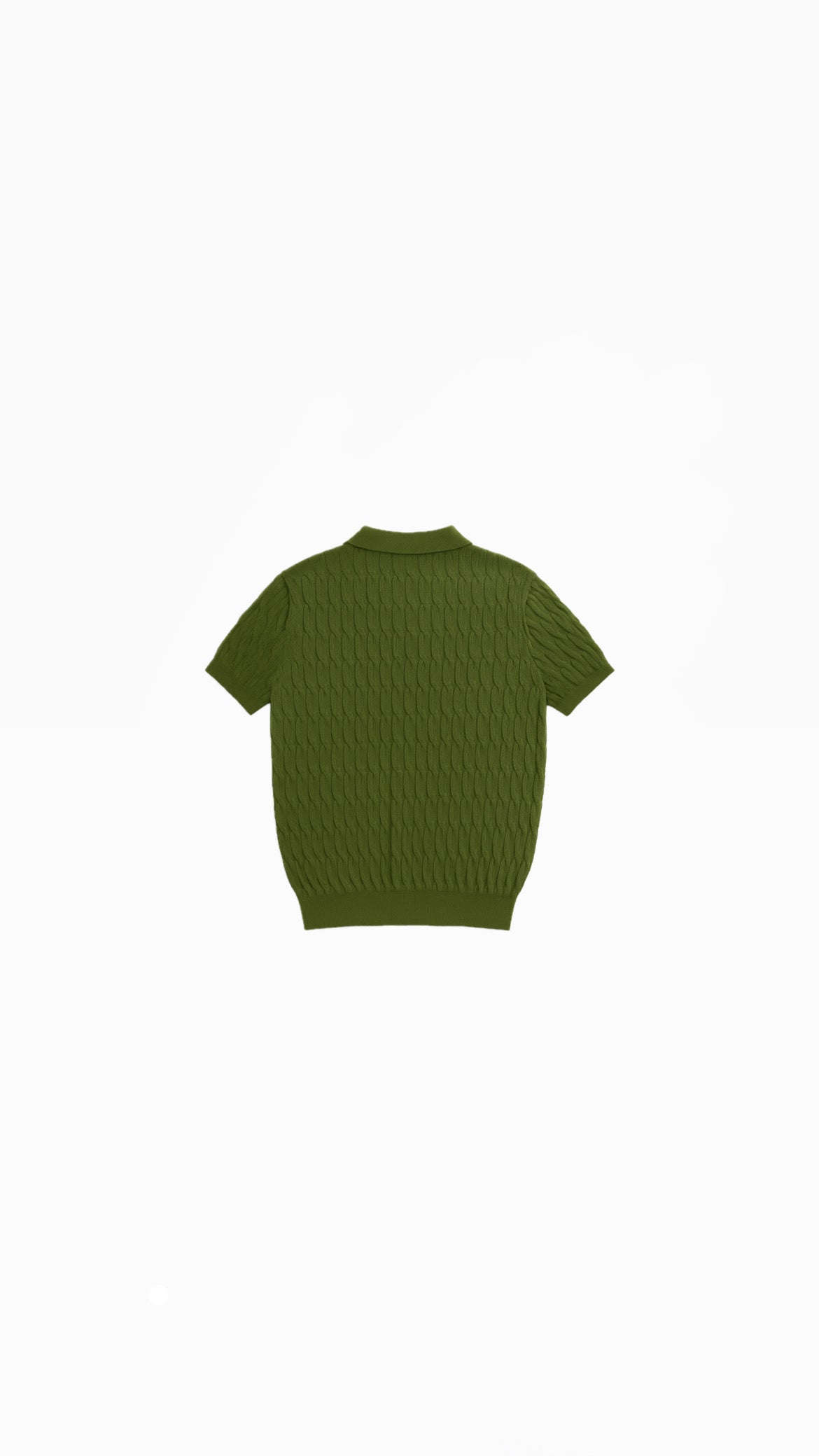 Patterned Polo (Olive Green)